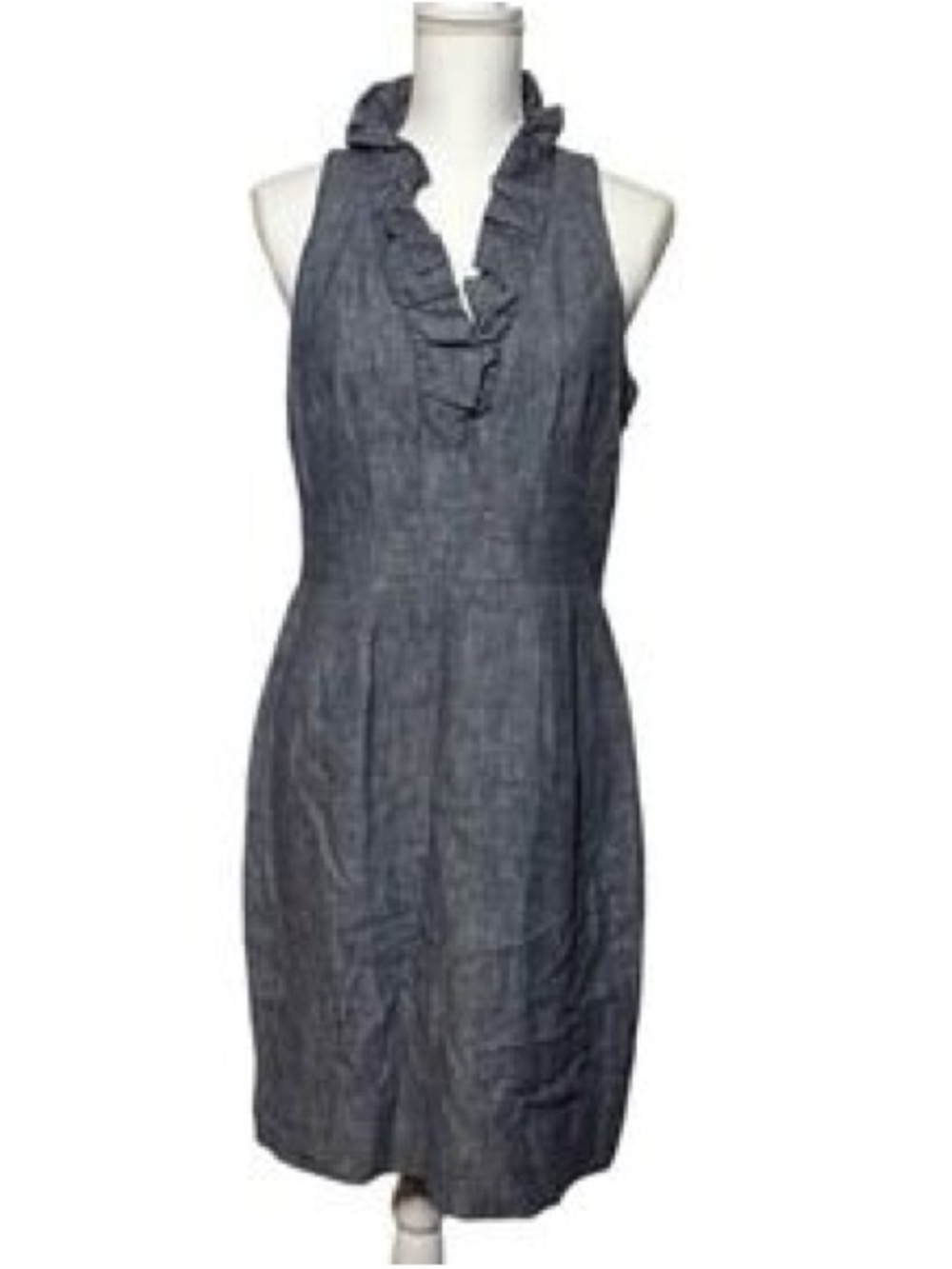 NWT Just Taylor Sleeveless Chambray Shift Dress Size 14